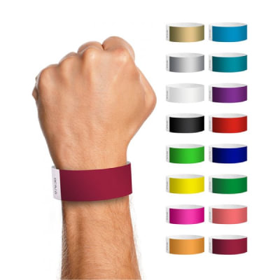 25mm Plain Tyvek Wristband